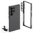 For Samsung Galaxy S23 Ultra Bumper Cases Metal Frame Heat Dissipation Cover with Camera Lens Protector - Black - 1