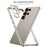 For Samsung Galaxy S23 Ultra Bumper Cases Metal Frame Heat Dissipation Cover with Camera Lens Protector - Black - 3