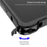For Samsung Galaxy S23 Ultra Bumper Cases Metal Frame Heat Dissipation Cover with Camera Lens Protector - Black - 4