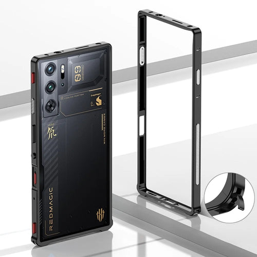 Bumper Cases For ZTE nubia Red Magic 9S Pro+ 5G  /  9S Pro 5G  /  9 Pro+ 5G  /  9 Pro 5G Metal Frame Heat Dissipation Cover with Lens Protector - Black - 1