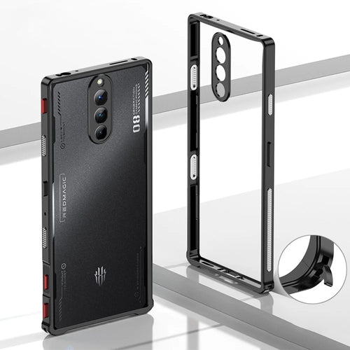 Bumper Cases For ZTE nubia Red Magic 8 Pro+ 5G  /  8 Pro 5G Metal Frame Heat Dissipation Cover with Lens Protector - Black - 1