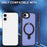 For iPhone 17e / 16e Case Compatible with MagSafe TPU + Acrylic Matte Phone Back Cover with Kickstand - Dark Purple - 2