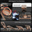 For iPhone 16 Pro Max Case Carbon Fiber Texture PU + Metal Boardless Phone Back Cover with Kickstand - Brown - 3