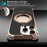 For iPhone 16 Pro Max Case Carbon Fiber Texture PU + Metal Boardless Phone Back Cover with Kickstand - Brown - 6