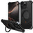 For iPhone 16 Pro Max Case PC + Metal Boardless Phone Back Cover with Kickstand - Black - 1