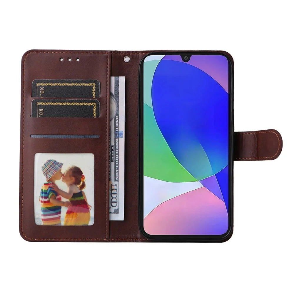 ENKAY HAT PRINCE For Samsung Galaxy M16 5G / Galaxy F16 5G PU Leather Wallet Case   Phone Stand Cover with Tempered Glass - Pink - 3