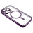 WANLONFENG For iPhone 11 Pro Magnetic Case  Full Protection Electroplated TPU Cover with Tempered Glass - Dark Purple - 3