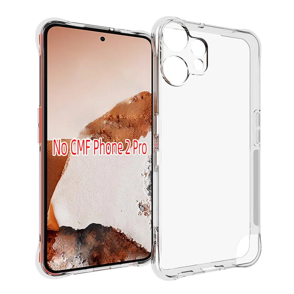WANLONFENG For Nothing CMF Phone 2 Pro TPU Case  WL2 Series 2.0mm Phone Cover with 2Pcs Tempered Glass Films - Transparent - 6