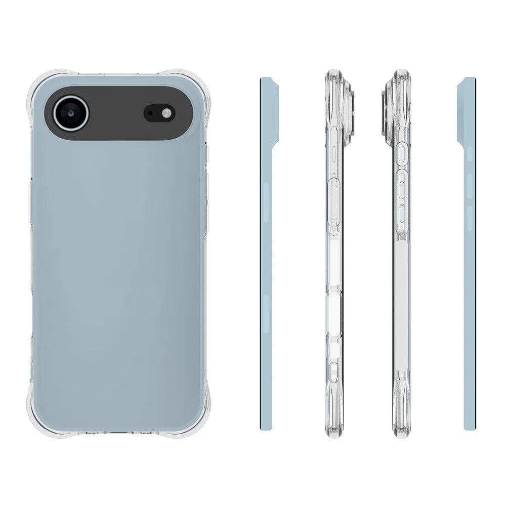 WANLONFENG For iPhone Air TPU Case  WL2 Series 2.0mm Phone Cover with 2Pcs Tempered Glass Films - Transparent - 2