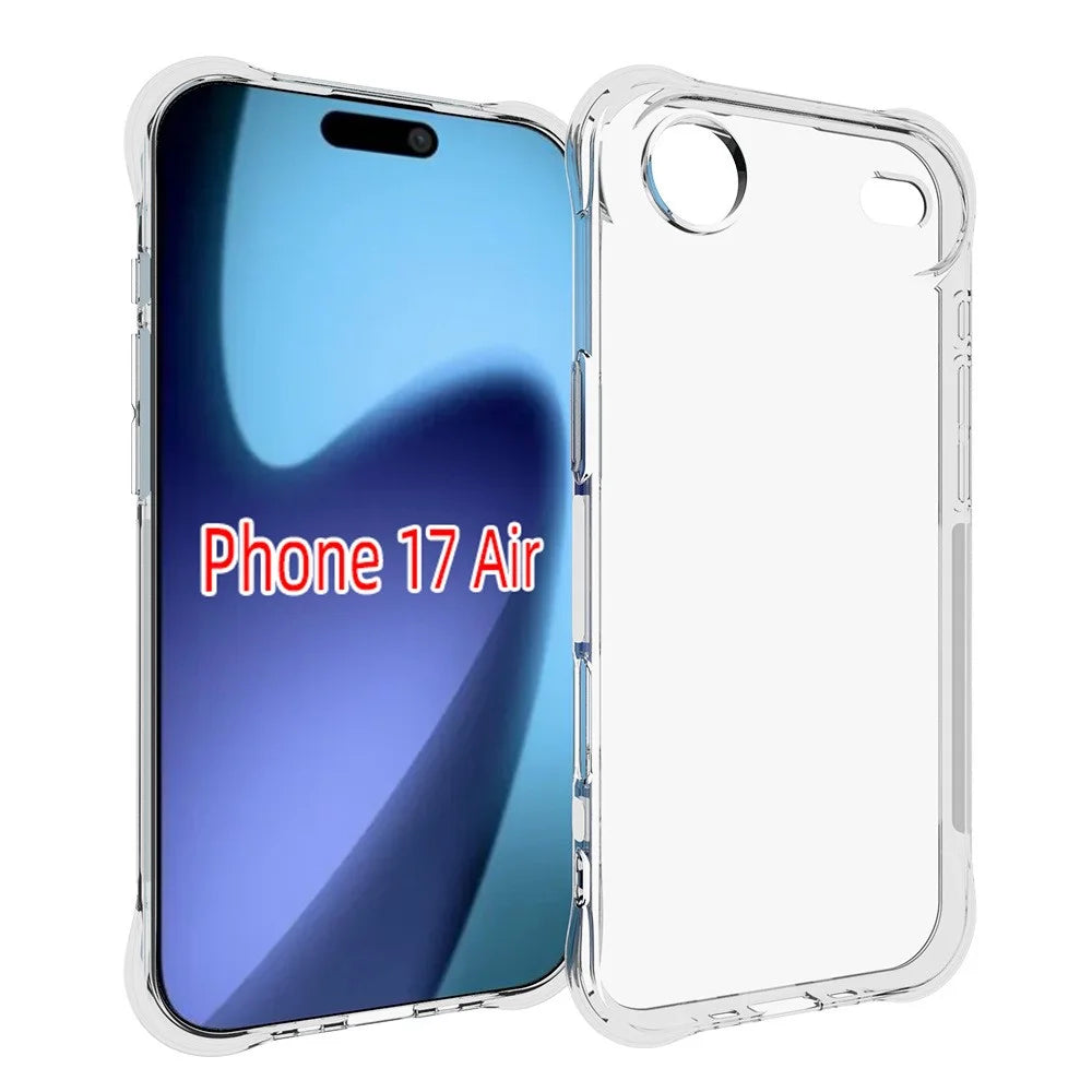 WANLONFENG For iPhone Air TPU Case  WL2 Series 2.0mm Phone Cover with 2Pcs Tempered Glass Films - Transparent - 6
