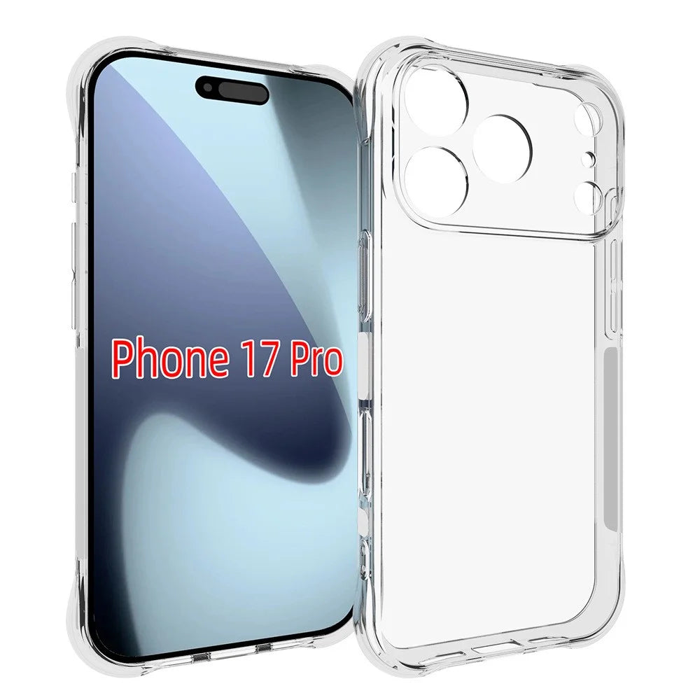 WANLONFENG For iPhone 17 Pro TPU Case  WL2 Series 2.0mm Phone Cover with 2Pcs Tempered Glass Films - Transparent - 6