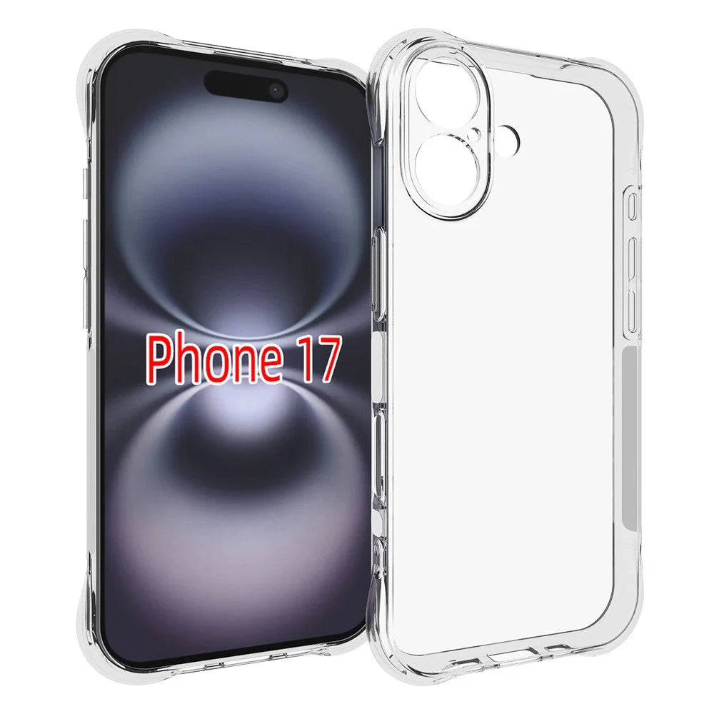 WANLONFENG For iPhone 17 TPU Case  WL2 Series 2.0mm Phone Cover with 2Pcs Tempered Glass Films - Transparent - 6