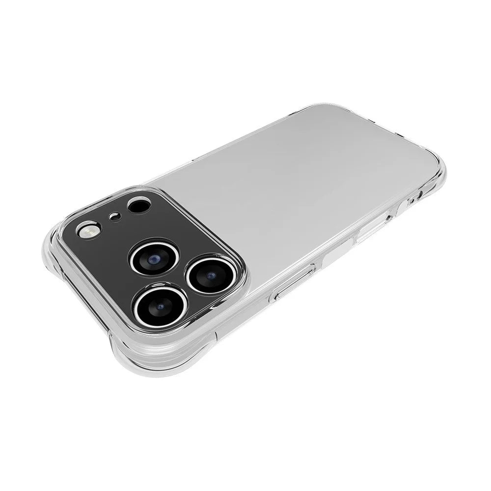 WANLONFENG For iPhone 17 Pro Case  WL Series 2.0mm TPU Phone Cover with Tempered Glass Film - Transparent - 3