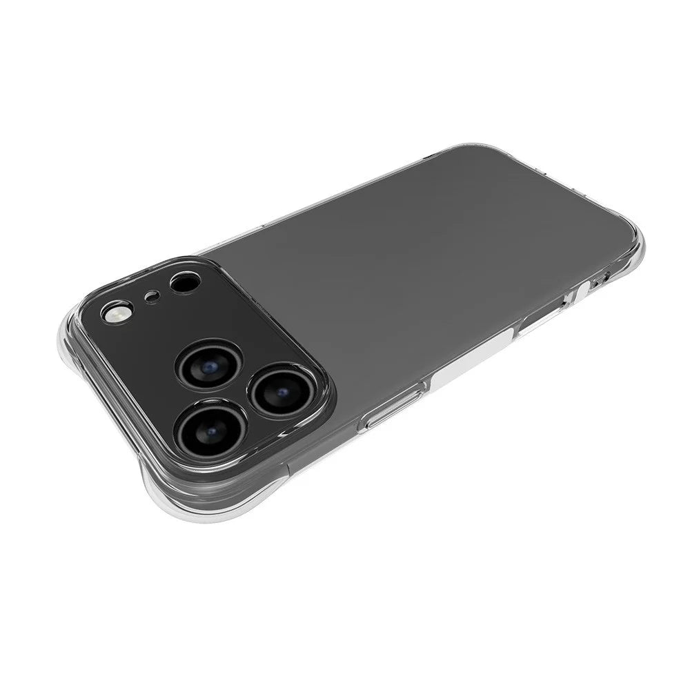 WANLONFENG For iPhone 17 Pro Max Case  WL Series 2.0mm TPU Phone Cover with Tempered Glass Film - Transparent - 3
