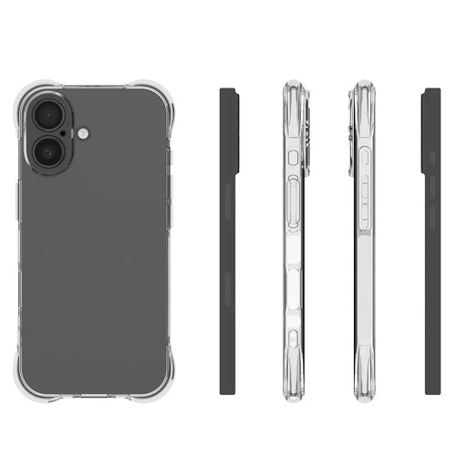WANLONFENG For iPhone 17 Case  WL Series 2.0mm TPU Phone Cover with Tempered Glass Film - Transparent - 2