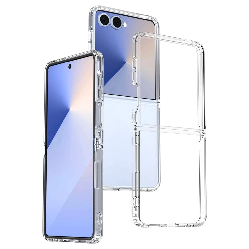 For Samsung Galaxy Z Flip7 5G Case TPU + Acrylic Clear Phone Cover, Integrated Design - 1