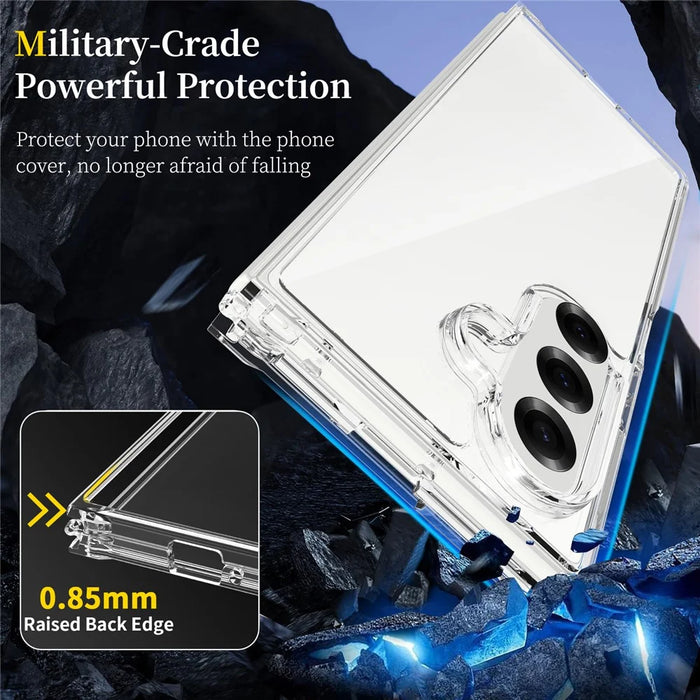 For Samsung Galaxy Z Fold7 5G Case TPU + Acrylic Clear Phone Cover, Integrated Design - 2