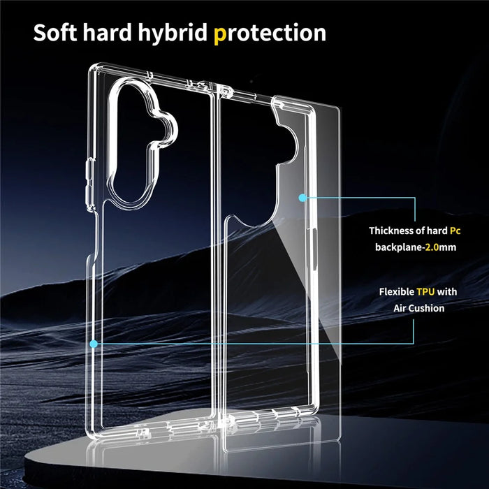 For Samsung Galaxy Z Fold7 5G Case TPU + Acrylic Clear Phone Cover, Integrated Design - 3