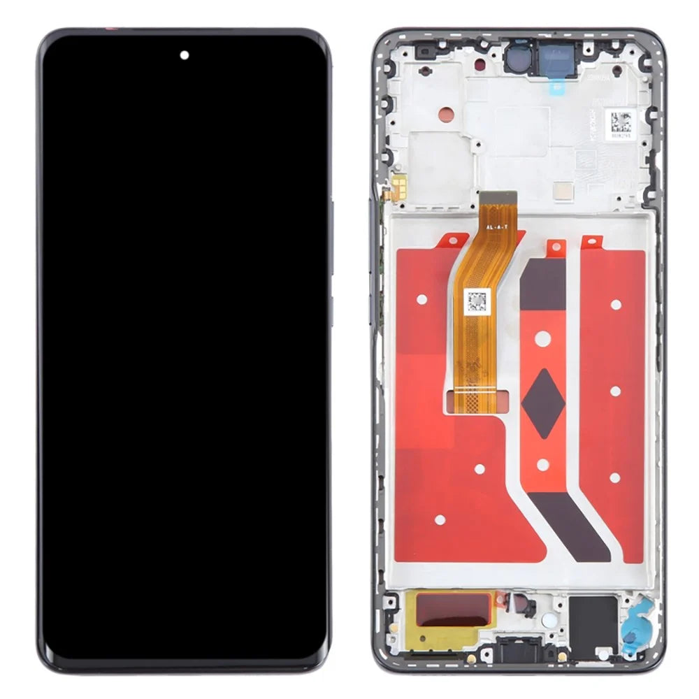 For Honor X9b 5G OEM Grade S AMOLED Screen and Digitizer Assembly + Frame (Without Logo) - Black - 1