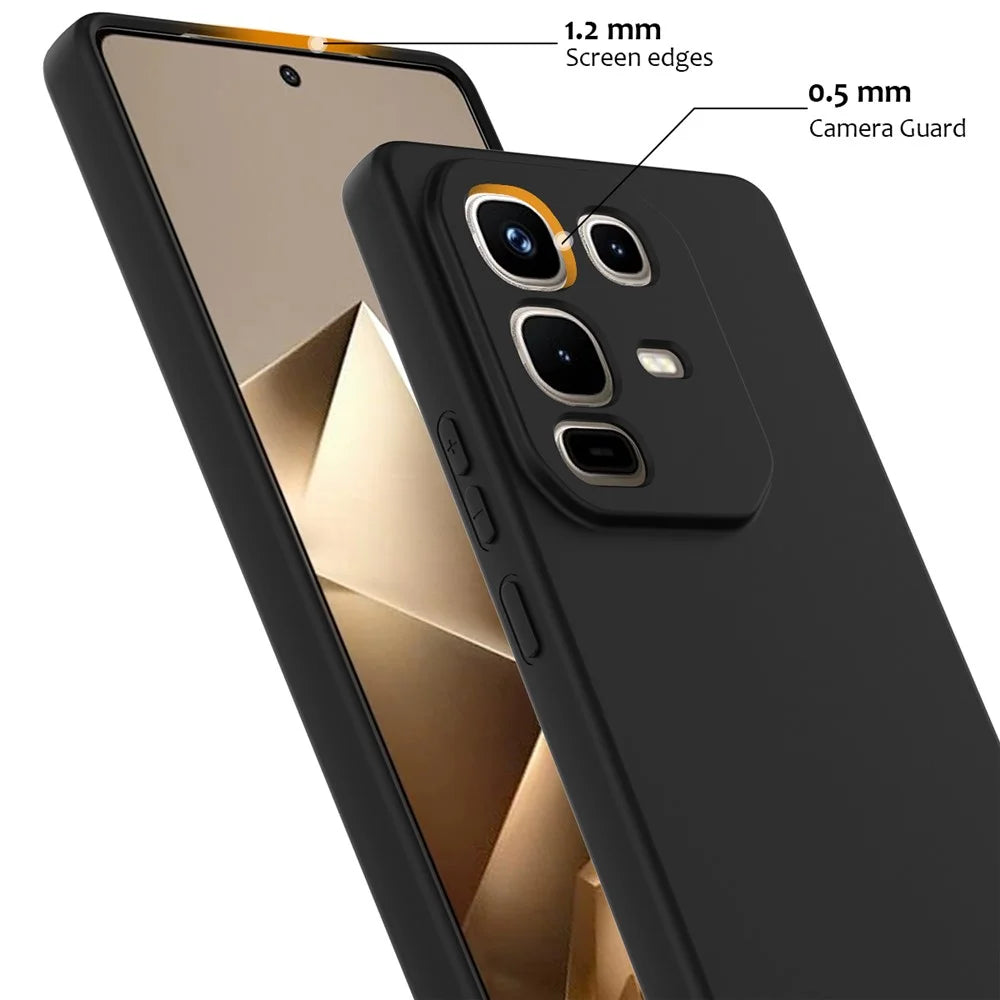 For Infinix Note 50 Pro 4G / Infinix Note 50 4G Magnetic Case Anti-Drop Liquid Silicone Phone Cover - Black - 6