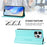 For iPhone 15 Pro Leather Case RINACASIS RC01 Phone Cover with RFID Blocking Wallet Stand - Mint Green - 4