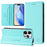 For iPhone 16 Pro Leather Case RINACASIS RC01 Phone Cover with RFID Blocking Wallet Stand - Mint Green - 3