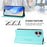 For iPhone 16 Leather Case RINACASIS RC01 Phone Cover with RFID Blocking Wallet Stand - Mint Green - 4