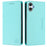 For Samsung Galaxy A05 4G Leather Case RINACASIS RC01 Phone Cover with RFID Blocking Wallet Stand - Mint Green - 1