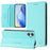 For Samsung Galaxy A05 4G Leather Case RINACASIS RC01 Phone Cover with RFID Blocking Wallet Stand - Mint Green - 3