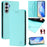 For Samsung Galaxy A54 5G Leather Case RINACASIS RC01 Phone Cover with RFID Blocking Wallet Stand - Mint Green - 2