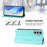 For Samsung Galaxy A54 5G Leather Case RINACASIS RC01 Phone Cover with RFID Blocking Wallet Stand - Mint Green - 4