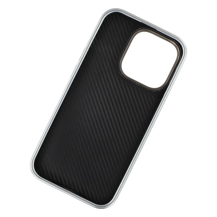For iPhone 14 Pro Case Compatible with MagSafe Electroplating Edge PU + TPU + PC Phone Back Cover - Brown - 7