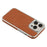 For iPhone 14 Pro Max Case Compatible with MagSafe Electroplating Edge PU + TPU + PC Phone Back Cover - Brown - 5