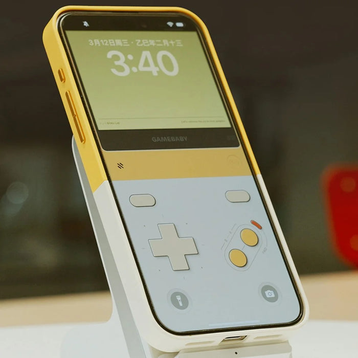 BITMOLAB GAMEBABY For iPhone 15 Pro Max Case Retro Handheld Game Console Design Phone Cover - 4
