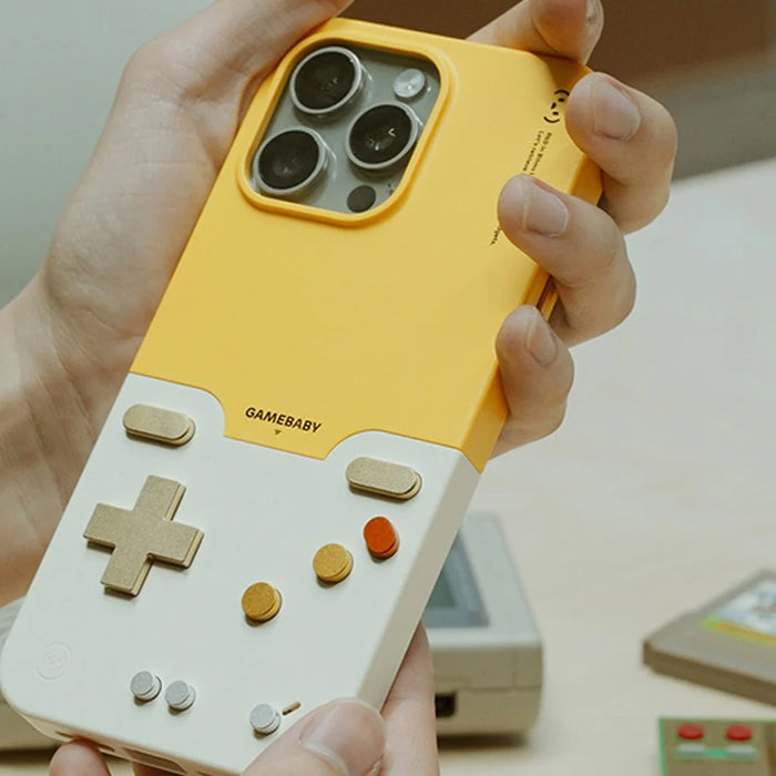 BITMOLAB GAMEBABY For iPhone 15 Pro Max Case Retro Handheld Game Console Design Phone Cover - 6