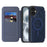 For iPhone 16 Plus Case Compatible with MagSafe RFID Blocking Card Holder Leather Phone Cover - Sapphire - 2