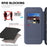 For iPhone 16 Plus Case Compatible with MagSafe RFID Blocking Card Holder Leather Phone Cover - Sapphire - 6