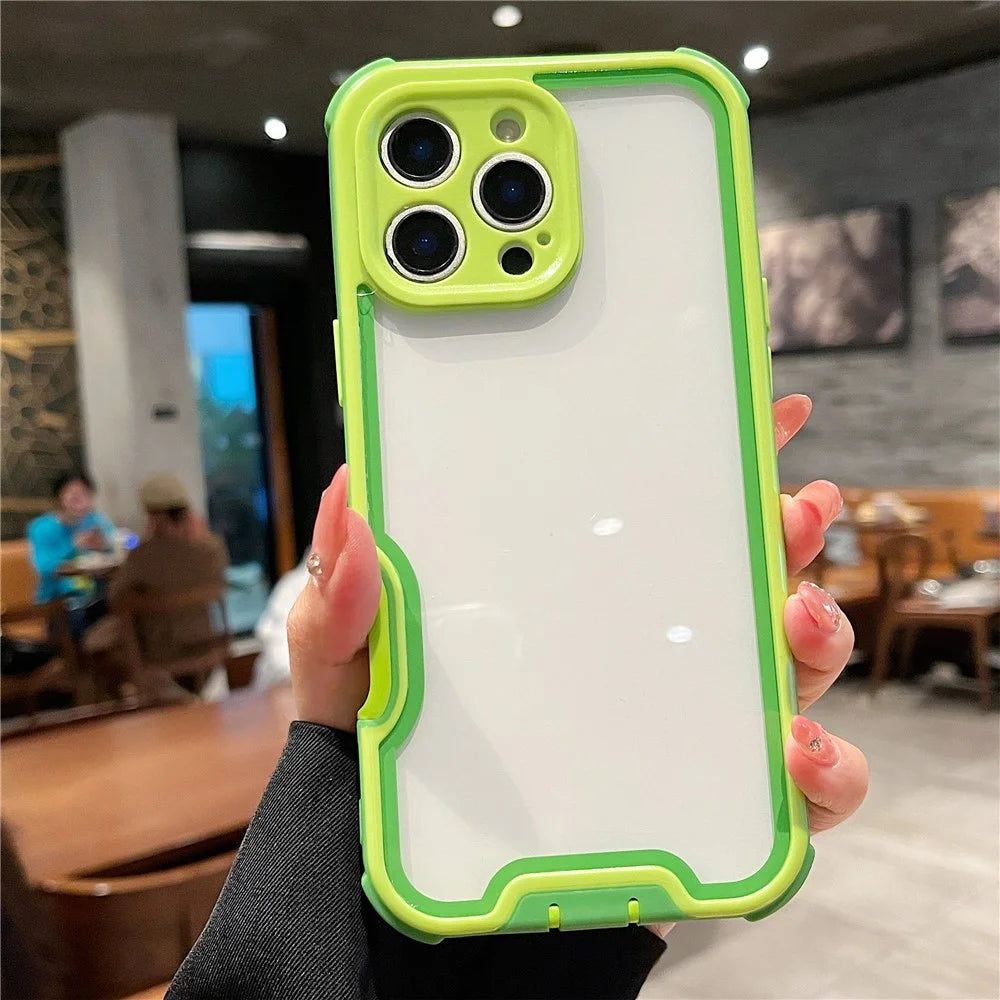 For iPhone 16 Pro Case Detachable 4 in 1 TPU + Acrylic + PC Shockproof Phone Cover - Green + Grass Green - 4