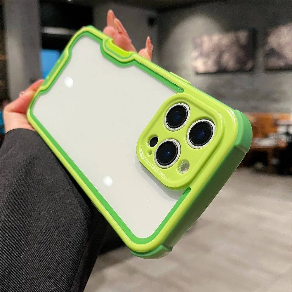 For iPhone 16 Pro Case Detachable 4 in 1 TPU + Acrylic + PC Shockproof Phone Cover - Green + Grass Green - 5