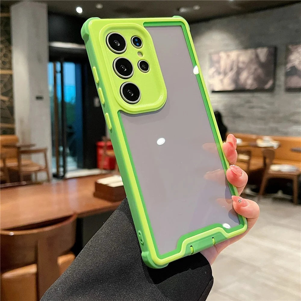 For Samsung Galaxy S24 Ultra Case Detachable 4 in 1 TPU + Acrylic + PC Shockproof Phone Cover - Green + Grass Green - 4