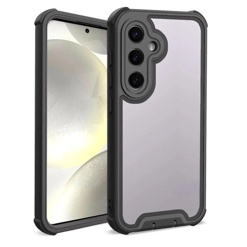 For Samsung Galaxy S24+ Case Detachable 4 in 1 TPU + Acrylic + PC Shockproof Phone Cover - Black - 1