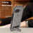 For Google Pixel 9a Magnetic Case with Folded Kickstand PC Silicone Leather Phone Back Cover - Grey - 4