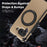 For Google Pixel 9a Case with Ring Kickstand Magnetic Case PU Leather Back Cover - Desert Gold - 4