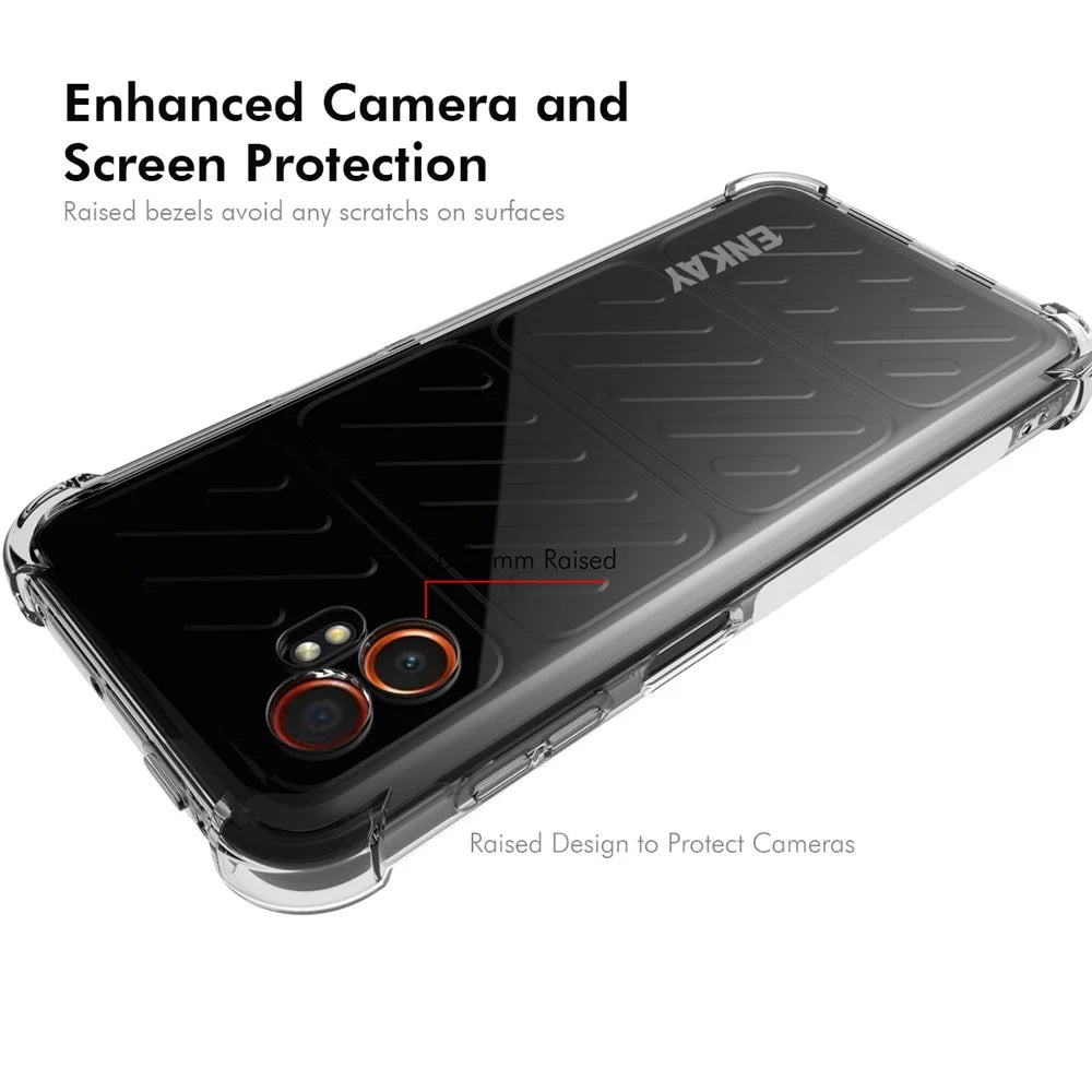 ENKAY HAT PRINCE For Samsung Galaxy XCover7 Pro Clear Phone Case   Shockproof Anti-slip TPU Cover - Transparent - 3