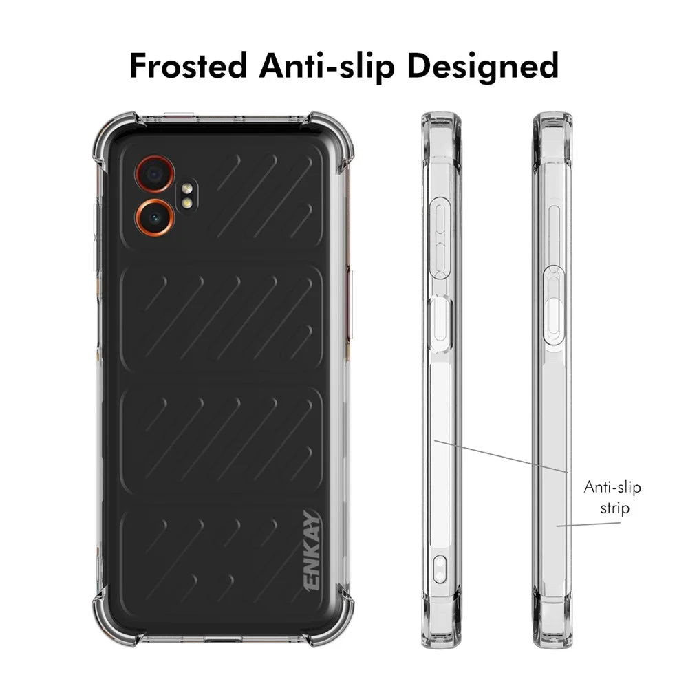 ENKAY HAT PRINCE For Samsung Galaxy XCover7 Pro Clear Phone Case   Shockproof Anti-slip TPU Cover - Transparent - 4