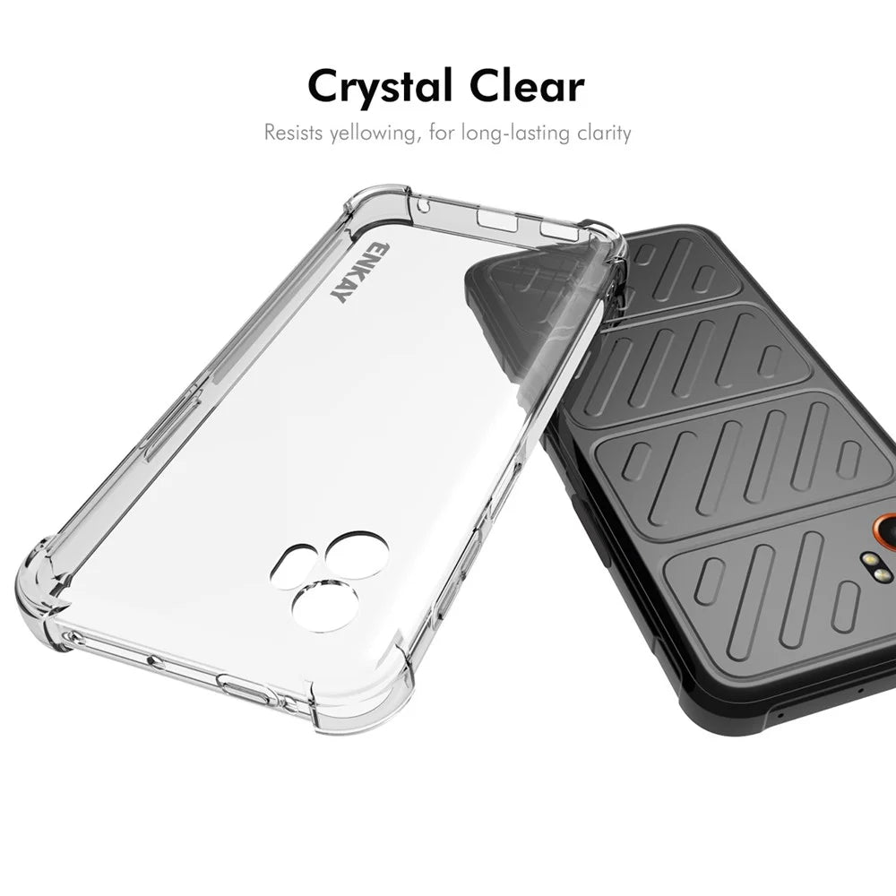 ENKAY HAT PRINCE For Samsung Galaxy XCover7 Pro Clear Phone Case   Shockproof Anti-slip TPU Cover - Transparent - 5