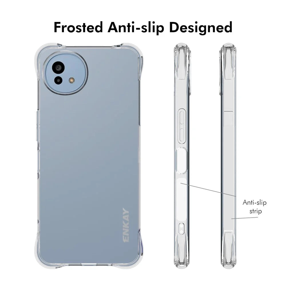 ENKAY HAT PRINCE For Sharp Aquos Wish5 Clear Phone Case   Shockproof Anti-slip TPU Cover - Transparent - 4