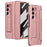 For Samsung Galaxy Z Fold7 5G Case Hinge Protection Hard PC Phone Cover with Screen Film - Pink - 2