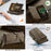 CASEME For iPhone 14 Case  C39 RFID Blocking Zipper Wallet Stand Leather Cover with Strap - Brown - 4