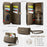 CASEME For iPhone 12 mini 5.4 inch Case  C39 RFID Blocking Zipper Wallet Stand Leather Cover with Strap - Brown - 3
